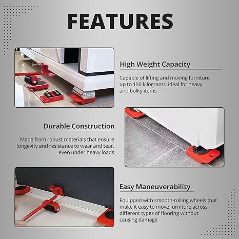 Heavy Furniture Lifter And Furniture Shifting Tool™ (Set of 5 pcs)