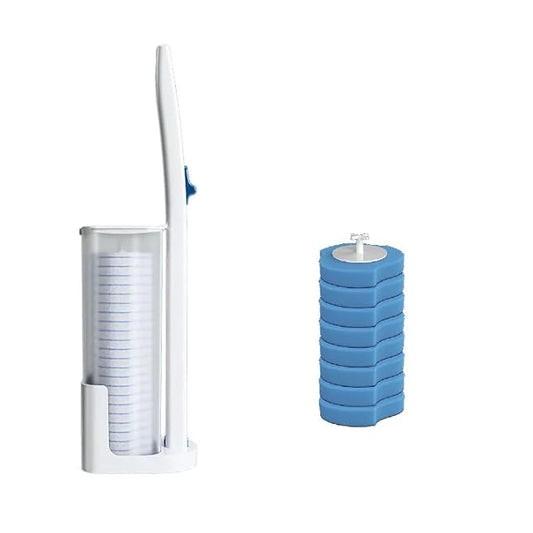 Disposable Toilet Cleaner Brush with 8 Brush Head (sponges 🧽)