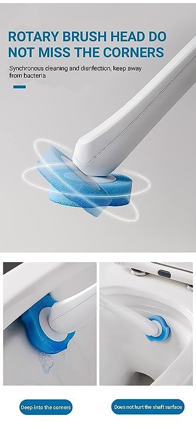 Disposable Toilet Cleaner Brush with 8 Brush Head (sponges 🧽)