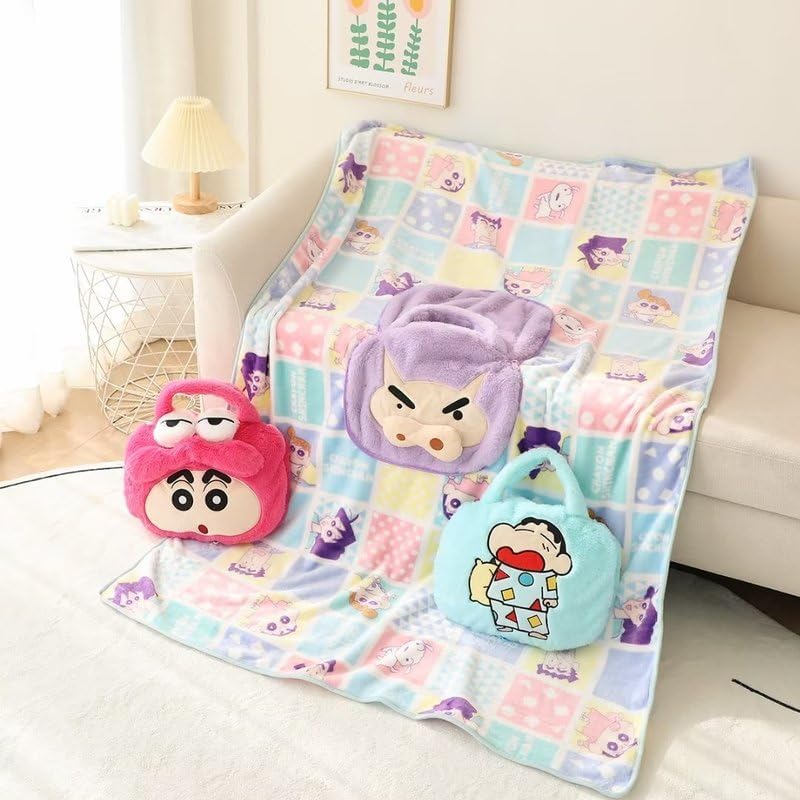 Cute Shinchan Portable Blanket and Bag™