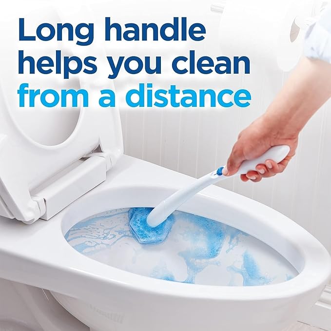 Disposable Toilet Cleaner Brush with 8 Brush Head (sponges 🧽)