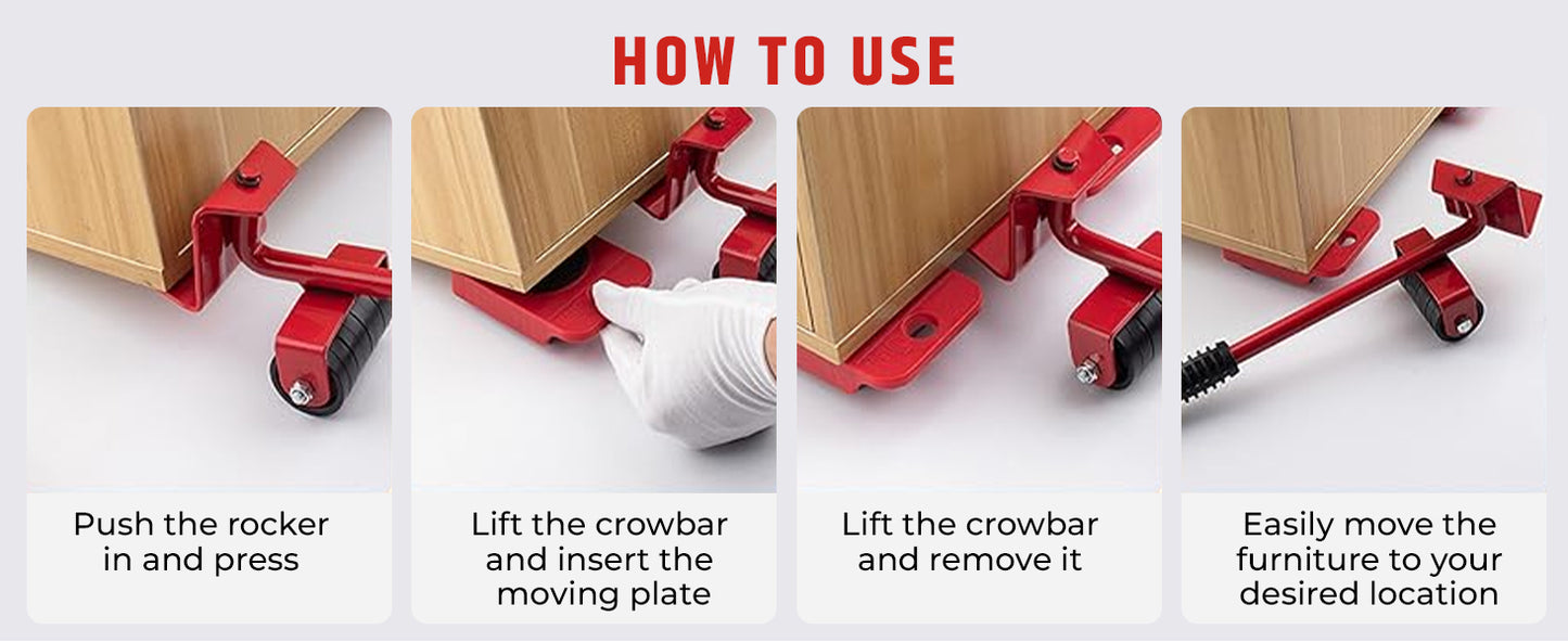 Heavy Furniture Lifter And Furniture Shifting Tool™ (Set of 5 pcs)