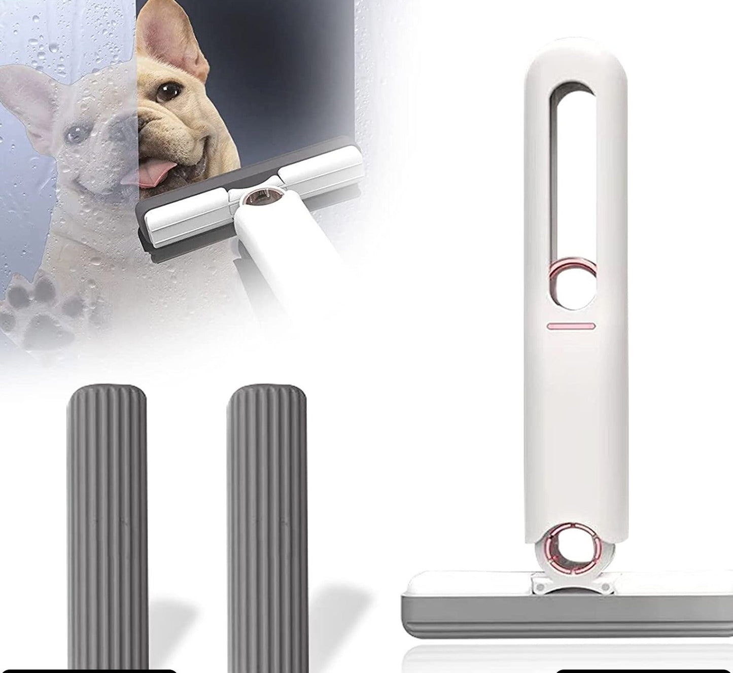 Portable Self-squeeze Short Mop Mini Hand Wash-free Strong Absorbent Mop With 1 Cotton Head Cleaning Sponge For Bathroom Kitchens Table