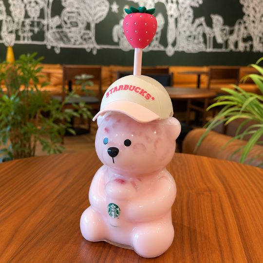 Pink Bearista Glass Tumbler Cup 🐻💗 ™