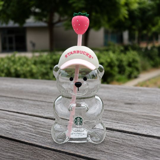 Pink Bearista Glass Tumbler Cup 🐻💗 ™