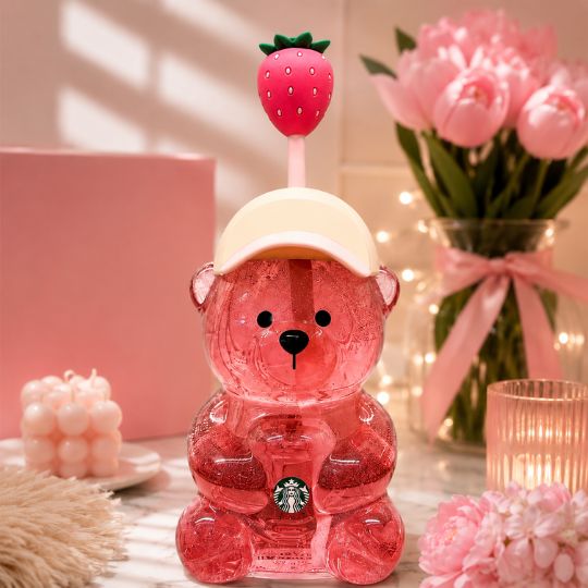 Pink Bearista Glass Tumbler Cup 🐻💗 ™